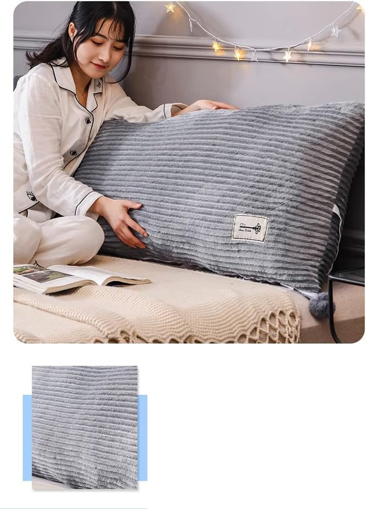 Beige antislip rugkussen 100x45 cm met afneembare hoes voor bed en sofa