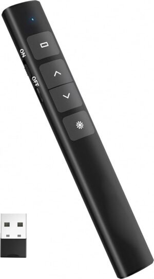 Draadloze presentatie clicker 2.4GHz voor PowerPoint met pointer en afstandsbediening voor laptop en computer