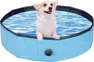 Opvouwbare Hondenpool 120×30 cm – Hondenbad van PVC – Antislip en Slijtvast – Geschikt voor Honden en Katten