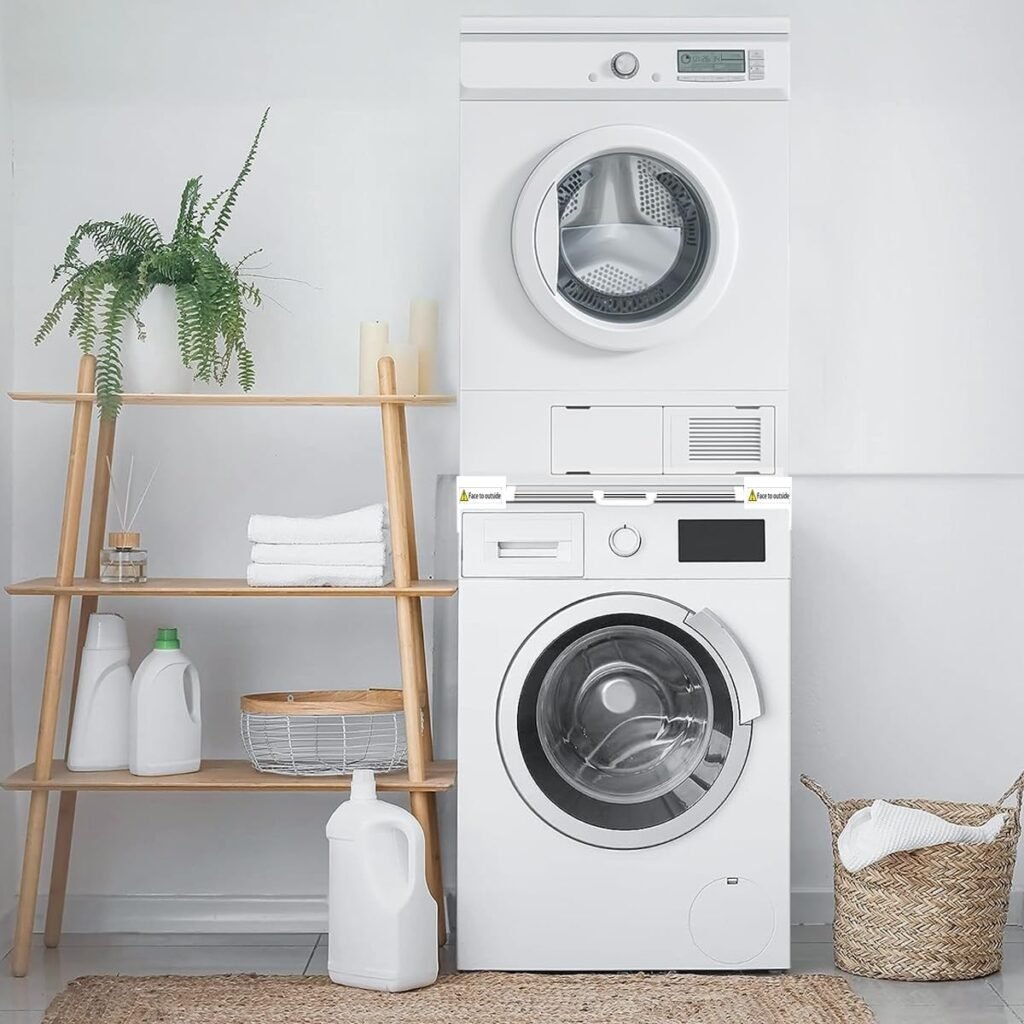 Verstelbare wasmachine droger verbindingskit met lade 53-68 cm