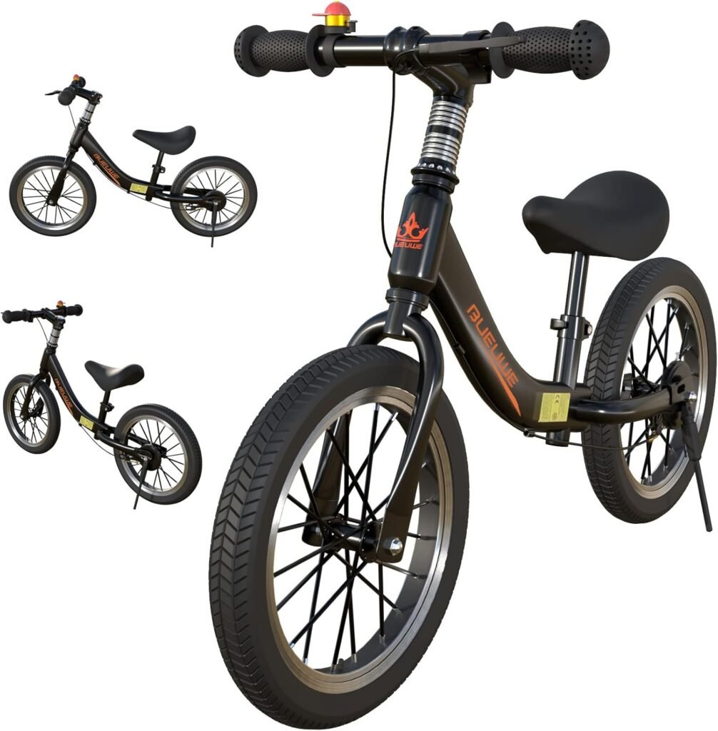 Loopfiets voor kinderen 2-6 jaar met 14 inch balansfiets, rem en verstelbaar zadel zonder pedalen