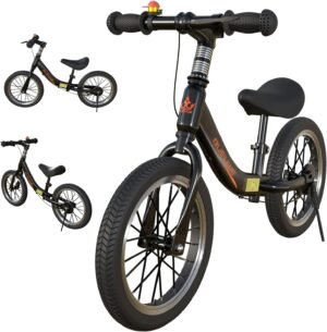 Loopfiets voor kinderen 2-6 jaar met 14 inch balansfiets, rem en verstelbaar zadel zonder pedalen