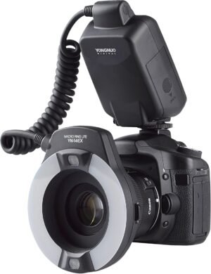Macro ringflitser voor Canon camera voor close-up fotografie met dimbare belichting en macrofotografie accessoires