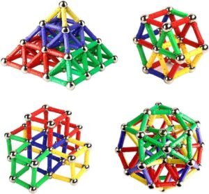Magnetische Bouwblokken Set 144 Delig – Magnetisch Constructiespeelgoed voor Kinderen – Educatief STEM Speelgoed – Creatief Bouwspel met Magneten