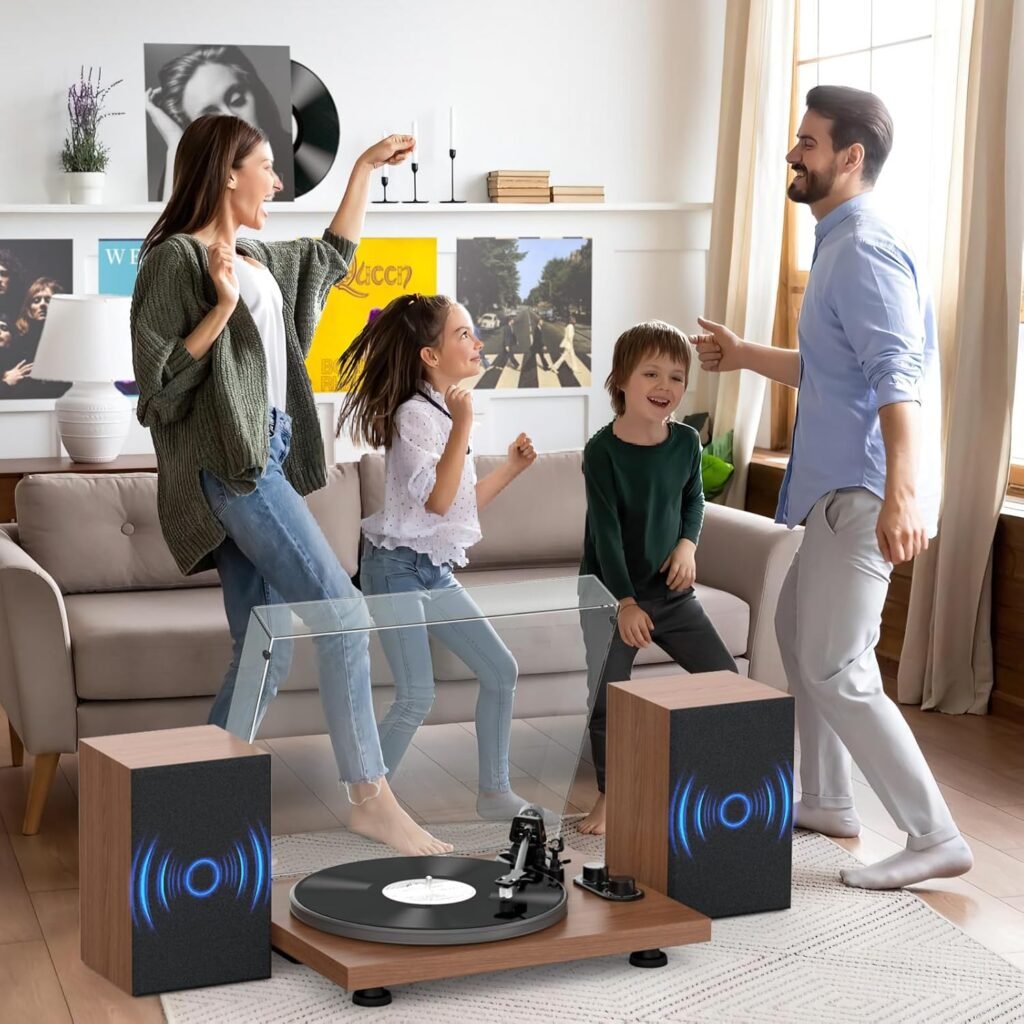 Platenspeler met Bluetooth en 40W speakers voor vinyl afspelen