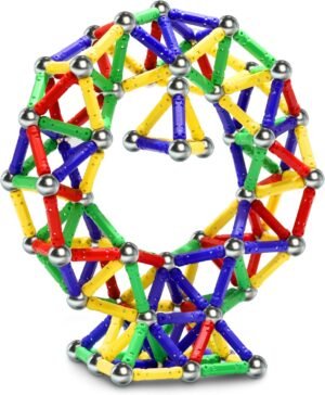 Magnetische staven bouwset 144-delig voor kinderen vanaf 5 jaar, educatief magnetisch constructiespeelgoed met creatieve bouwblokken