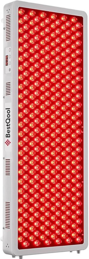 Rood licht therapie apparaat met LED lamp, infrarood en rood licht panel voor spierherstel en ontspanning