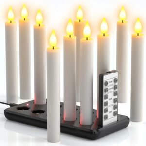 Oplaadbare LED kaarsen met afstandsbediening set van 10 stuks voor sfeervolle tafeldecoratie