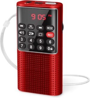 Draagbare mini radio oplaadbare FM radio met MP3 TF en AUX ondersteuning