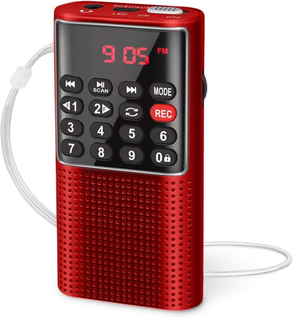 Draagbare mini radio oplaadbare FM radio met MP3 TF en AUX ondersteuning