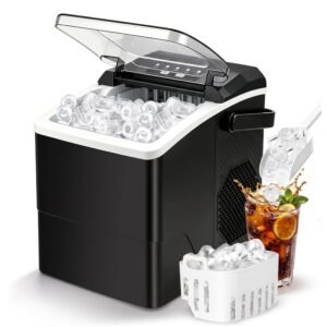 IJsblokjesmachine Kogelvormige IJsblokjes – Mini Ice Maker voor Kantoor, Camping en Feesten – 2 Formaten IJsblokjes – ZwartAltijd en overal genieten van frisse, perfect gekoelde drankjes? Dat kan nu met deze compacte en stille ijsblokjesmachine. Met zijn krachtige prestaties, compacte ontwerp en draagbare handgreep is dit dé ideale metgezel voor thuisgebruik, op kantoor, op de camping of tijdens een feestje. Dankzij het snelle productieproces van 9 ijsblokjes per cyclus van slechts 6 minuten en een capaciteit tot wel 12 kg per 24 uur ben je altijd verzekerd van een constante voorraad ijs. De machine biedt keuze uit twee formaten kogelvormige ijsblokjes, waardoor je perfect kunt afstemmen op jouw drank, gerecht of gelegenheid. De stille werking (laag geluidsniveau) en eenvoudige bediening maken het apparaat gebruiksvriendelijk voor jong en oud. Of je nu een verfrissend drankje serveert aan gasten of je koelbox op temperatuur wilt houden tijdens een weekendje weg – deze ijsblokjesmaker levert altijd.  Jouw voordelen op een rij  Slechts 6 minuten per productiecyclus Tot 12 kg ijsblokjes per 24 uur Twee verschillende maten kogelvormige ijsblokjes Stil en fluisterzacht in gebruik Compact formaat met stabiel draaghandvat Automatische meldingen voor water en volle mand Eénknopsbediening voor optimaal gemak Ideaal voor thuis, kantoor, camper of tuinfeest Snel ijs op elk gewenst moment De krachtige compressor en efficiënte technologie zorgen ervoor dat de eerste portie van 9 ijsblokjes al binnen 6 minuten klaar is. Met een watertank van 1,3 liter en continue productiecapaciteit van 12 kg per dag ben je perfect uitgerust voor elke situatie. Ideaal tijdens drukke feestjes of gewoon om dagelijks te genieten van koel comfort.  Keuze uit twee formaten voor elke toepassing Of je nu kleine ijsblokjes nodig hebt om bier of zeevruchten koel te houden, of grotere blokjes voor een cocktail of smoothie: deze machine biedt het allebei. De langwerpige, kogelvormige ijsblokjes zorgen voor een groter koeloppervlak, waardoor drankjes sneller afkoelen zonder te verwateren.  Stil en onopvallend, perfect voor iedere ruimte Met een geluidsniveau van minder dan 35 dB kun je deze ijsblokjesmaker gebruiken in elke omgeving, van slaapkamer tot kantoor. Hij draait op de achtergrond zonder te storen, terwijl jij van een ijskoud drankje geniet. Dankzij het transparante venster zie je eenvoudig hoeveel ijs er al klaar ligt.  Slimme meldingen voor probleemloos gebruik De geïntegreerde sensoren geven automatisch een melding wanneer de ijsmand vol is of wanneer het water moet worden bijgevuld. De indicatorlampjes (“Ice Full” en “Add Water”) zorgen ervoor dat je altijd op tijd kunt handelen. Dankzij de éénknopsbediening is het gebruik intuïtief en toegankelijk, zelfs voor kinderen of ouderen.  Draagbaar en veelzijdig inzetbaar Deze ijsmachine is licht van gewicht, compact van formaat en uitgerust met een stabiele draaggreep. Zo neem je hem eenvoudig mee naar de camping, barbecue of picknick. Hij past op elk aanrecht en functioneert perfect op elke locatie waar een stopcontact aanwezig is.  Verpakkingsinhoud  1x Mini ijsblokjesmachine zwart 1x IJsschep 1x IJsmand (voorgemonteerd) 1x Handleiding met duidelijke instructies Productspecificaties  Kleur: Zwart Gewicht: ca. 6,5 kg Afmetingen: 29.6 x 23.8 x 28.9 cm Capaciteit watertank: 1,3 liter Capaciteit per cyclus: 9 ijsblokjes Productietijd: 6 minuten Dagcapaciteit: Tot 12 kg ijs per 24 uur IJsformaten: 2 formaten (klein/groot, kogelvormig) Geluidsniveau: <35 dB Bediening: Eénknopsbediening met meldingslampjes Extra: Draagbaar handvat, transparant venster Bestel vandaag nog deze compacte en stille ijsblokjesmachine en geniet altijd en overal van perfecte verkoeling!