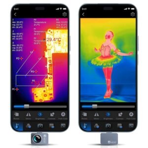 Thermische Camera Android – Infrarood Warmtebeeldcamera met Macrolens – 256×192 Super IR Resolutie en Temperatuurmeting – Compact Formaat