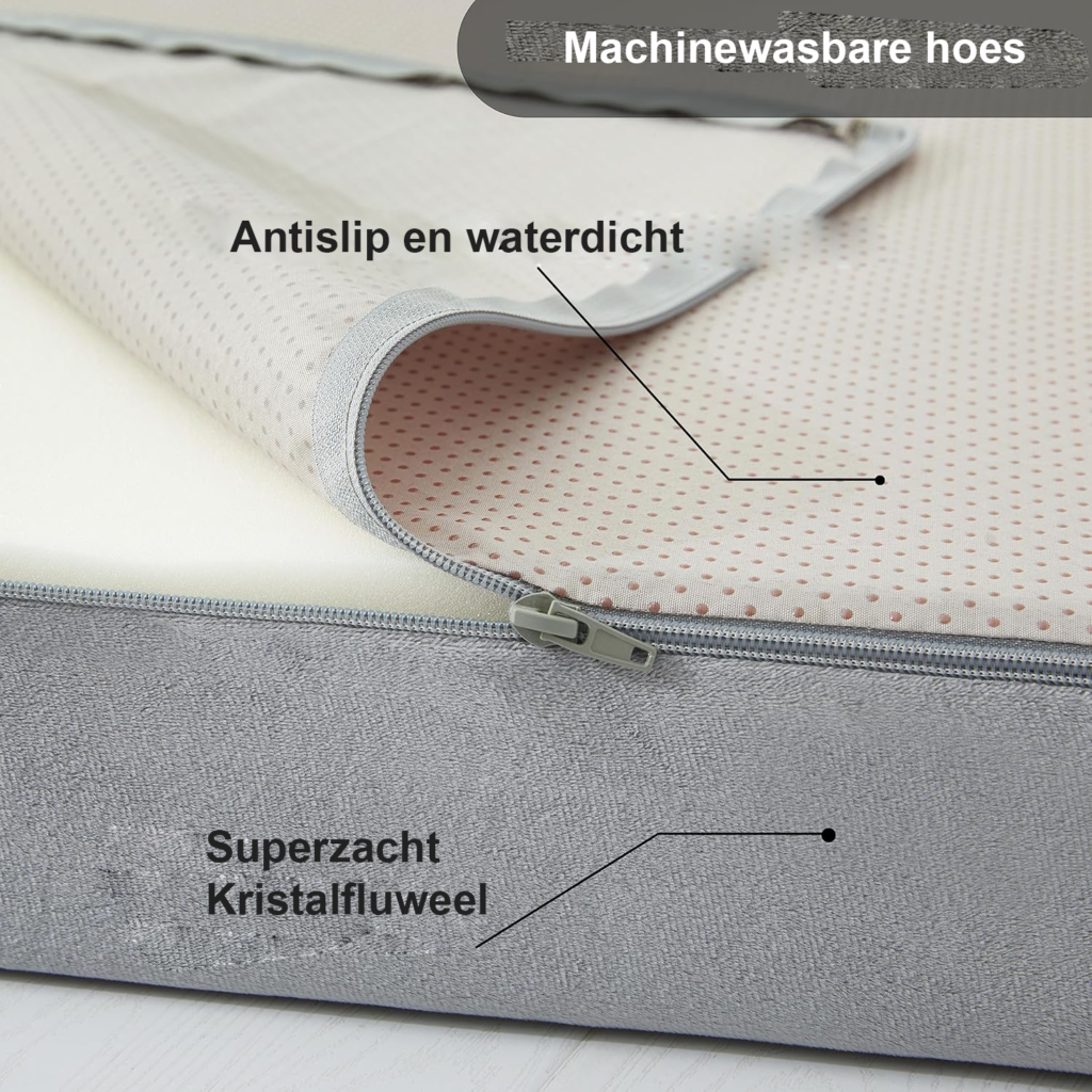 Opvouwbaar traagschuim matras 10 cm als eenpersoons logeermatras met wasbare hoes en campingfunctie