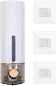 Wandmontage Zeepdispenser 450 ml Wit – Navulbare Vloeibare Zeepdispenser Voor Douche En Keuken – Zelfklevend Wandmodel Met 3 Stuks Lijm