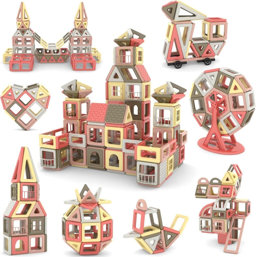 Magnetische bouwstenen set 173 delig met 3D magneet blokken voor creatief STEM speelgoed kinderen vanaf 3 jaar