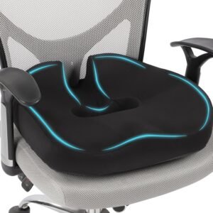 Ergonomisch Zitkussen Memory Foam – Coccyx Kussen voor Kantoorstoel en Langdurig Zitten – Donut Kussen met Drukverlichting en Ondersteuning