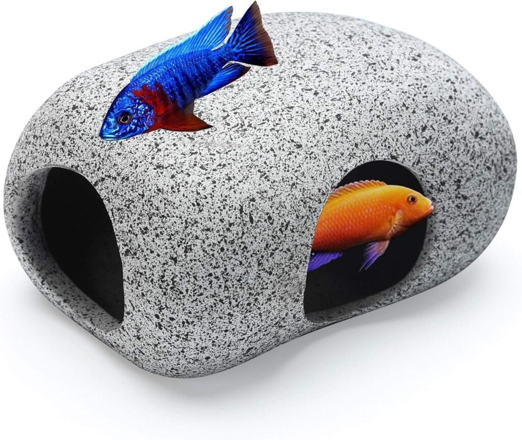 Keramische aquarium schuilplaats voor kleine vissen en garnalen als veilige decoratie en verstopplek