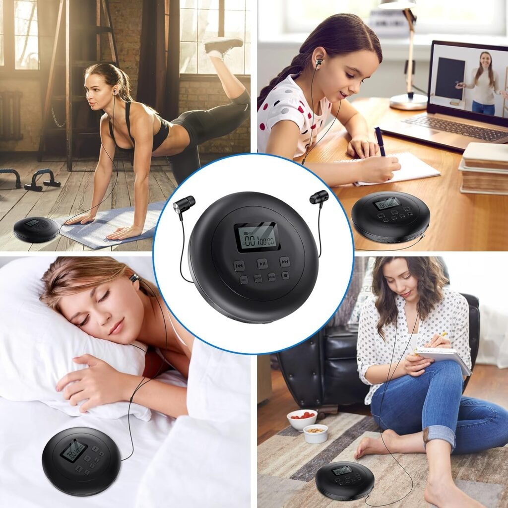 Draagbare CD speler met koptelefoon LCD display anti skip bescherming HiFi geluid ondersteunt CD CD-R CD-RW MP3 compacte walkman muziekspeler