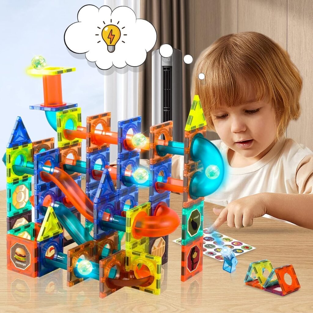 Magnetisch constructiespeelgoed 110 delig met 3D bouwblokken en magnetische tegels voor kinderen 3-12 jaar
