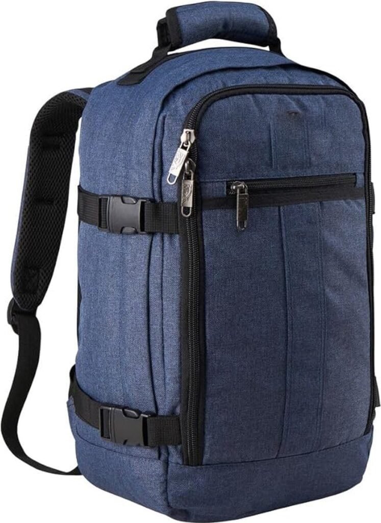 Reistas 40x20x25 cm met 20L inhoud, lichtgewicht handbagage tas van gerecycled RPET polyester voor reizen