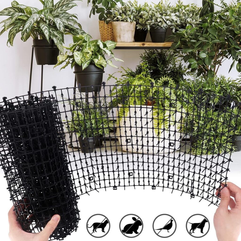 Dierafschrikmat kunststof spijkermat 30x400 cm anti katten honden tuinbescherming met grondankers tuinafscheiding dierenbarrière doornenmat anti inbraak net tuin