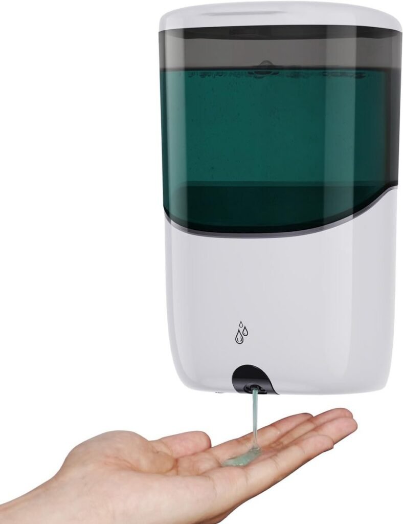 Automatische zeepdispenser wandmontage 650 ml wit met contactloze sensor voor badkamer en keuken
