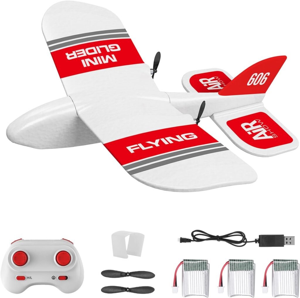 Mini RC vliegtuig glider met afstandsbediening van EPP schuim en ingebouwd gyrosysteem voor binnengebruik