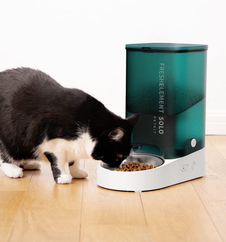 Automatische kattenvoederautomaat met WiFi, app bediening, 3L inhoud en RVS voerbak voor katten