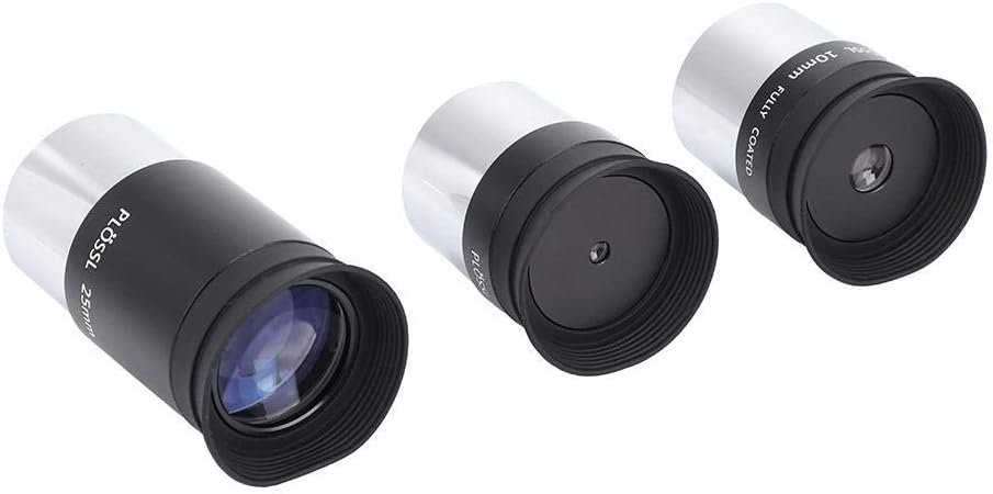 Telescoop oculairset met Plössl oculairen 4mm 10mm 25mm en 2x Barlow lens voor astronomie en astrofotografie