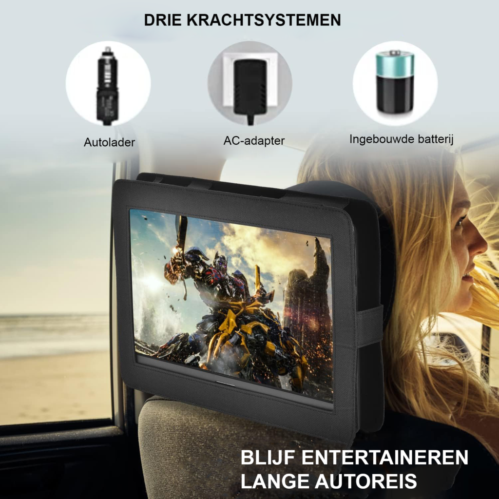 Verrijdbare TV standaard met houten plank voor 43-75 inch televisie, draaibare vloerstandaard met wielen en VESA ondersteuning
