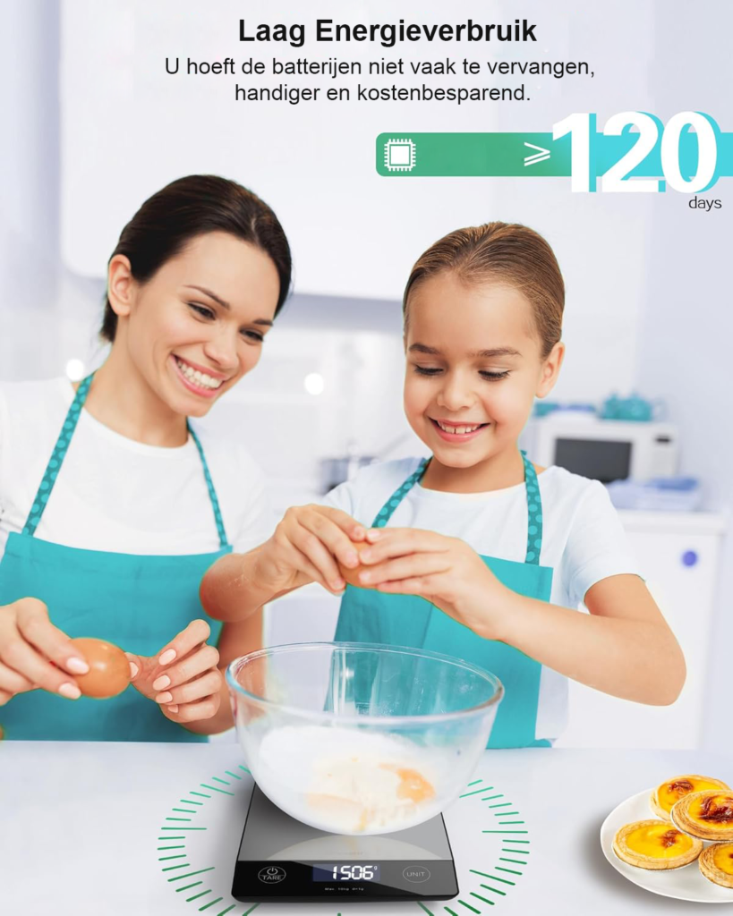 Digitale keukenweegschaal 10 kg met LCD display voor nauwkeurig wegen van voedsel en ingrediënten