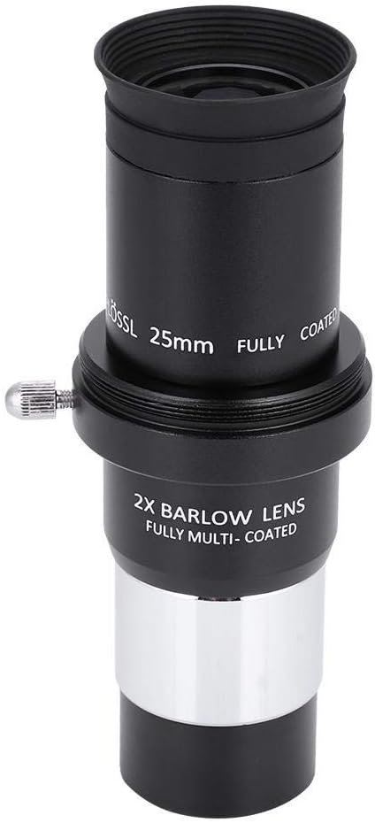 Telescoop oculairset met Plössl oculairen 4mm 10mm 25mm en 2x Barlow lens voor astronomie en astrofotografie