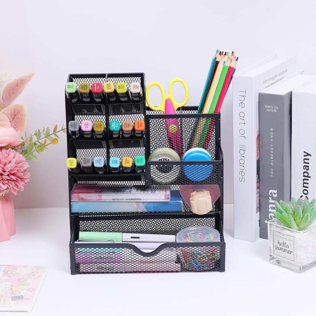 Pennenhouder met lade multifunctionele bureau organizer voor kantoor en school S