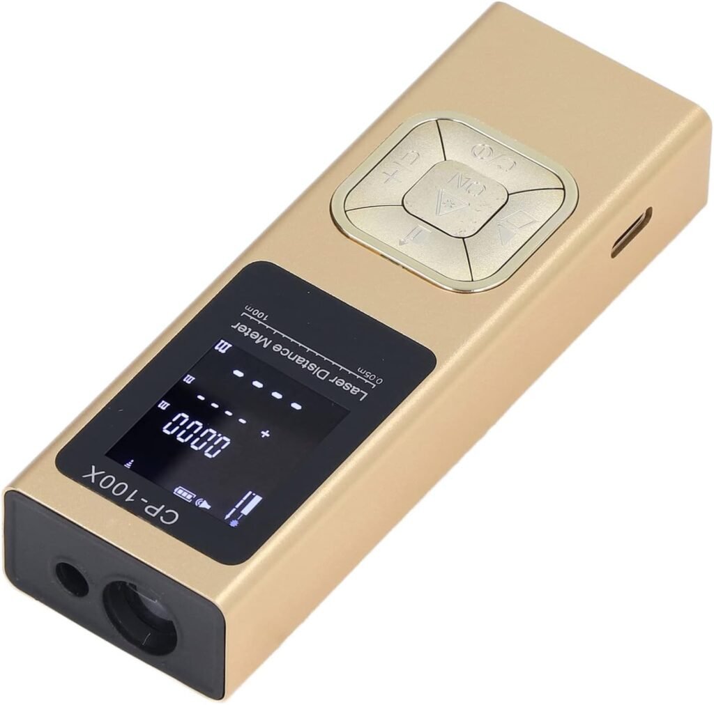 Laserafstandsmeter 100M met digitale meting voor afstand, oppervlakte en volume met USB oplaadkabel