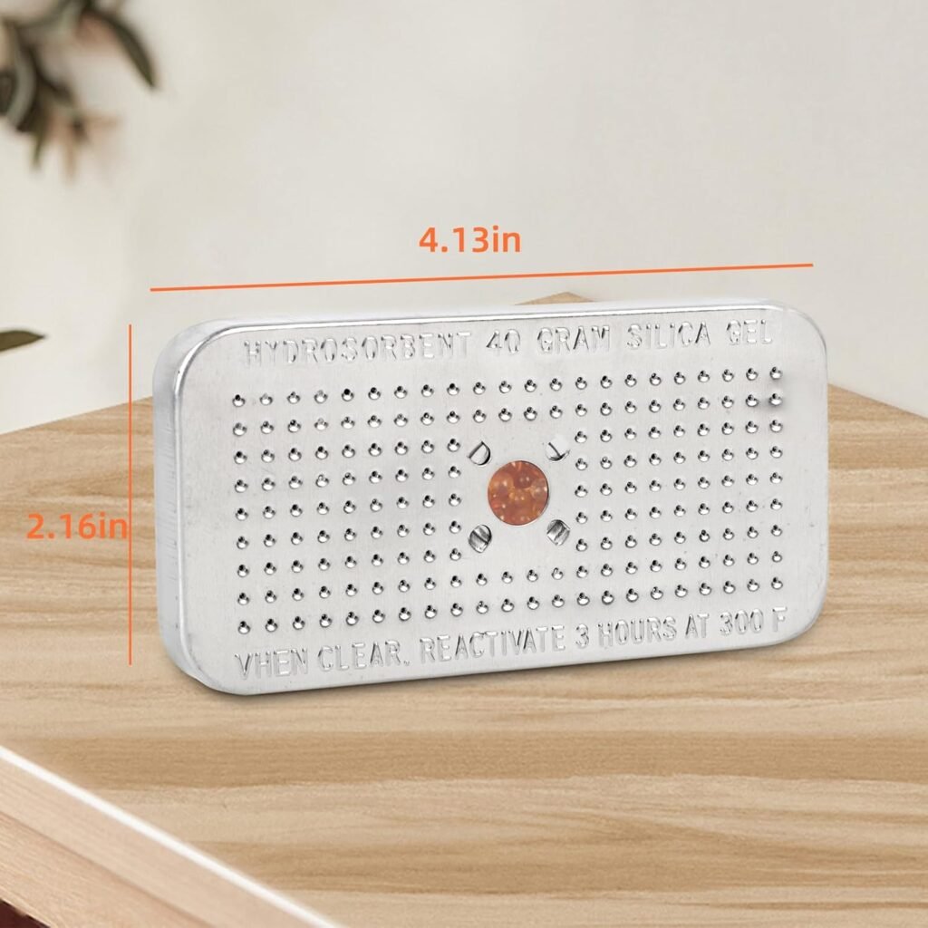Silica gel ontvochtiger set 4x 40g met herbruikbare vochtvreters voor camera's, laden en opbergboxen