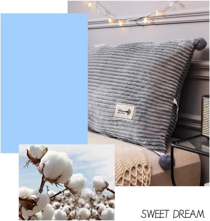 Beige antislip rugkussen 100x45 cm met afneembare hoes voor bed en sofa
