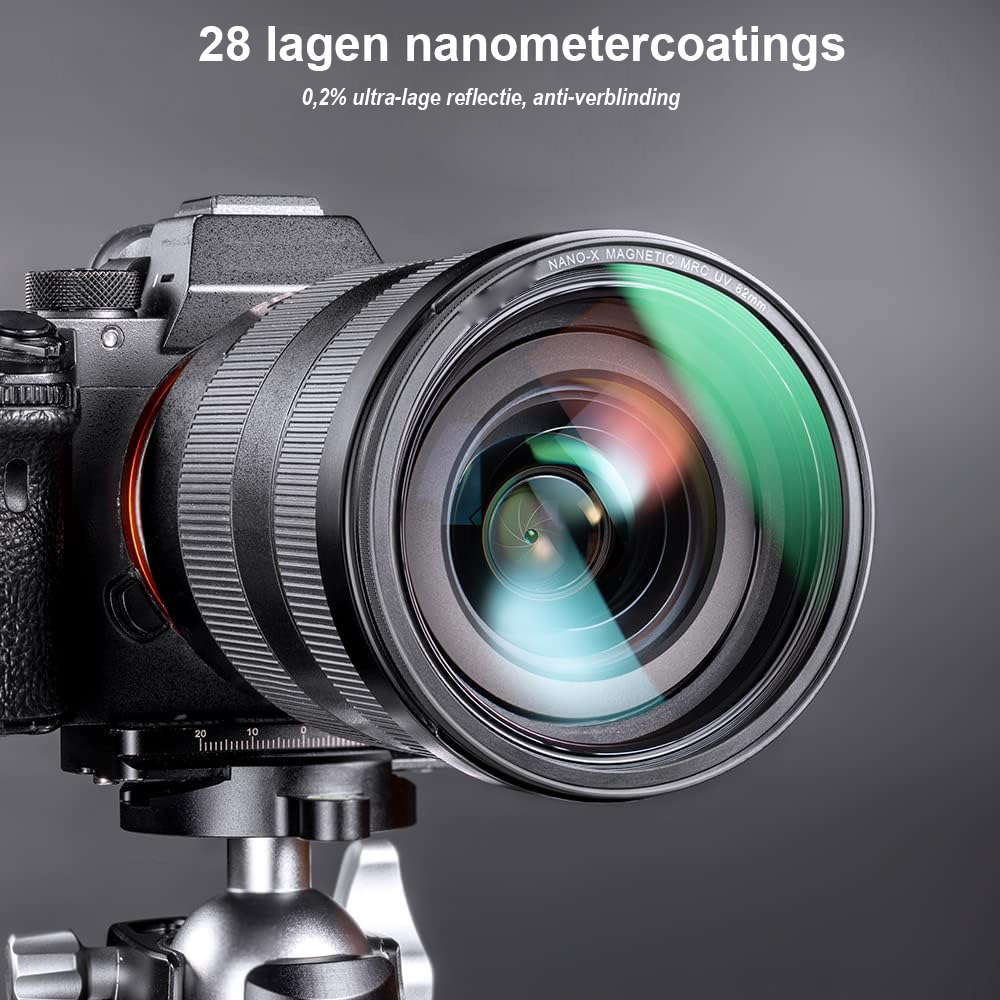 Magnetische lens filter set 72mm met UV, CPL en ND1000 camerafilters van optisch glas voor fotografie met filtertas