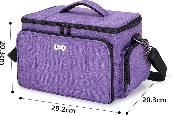 Naaibox met schouderriem voor naaigerei en handwerkaccessoires met draagbare opbergruimte