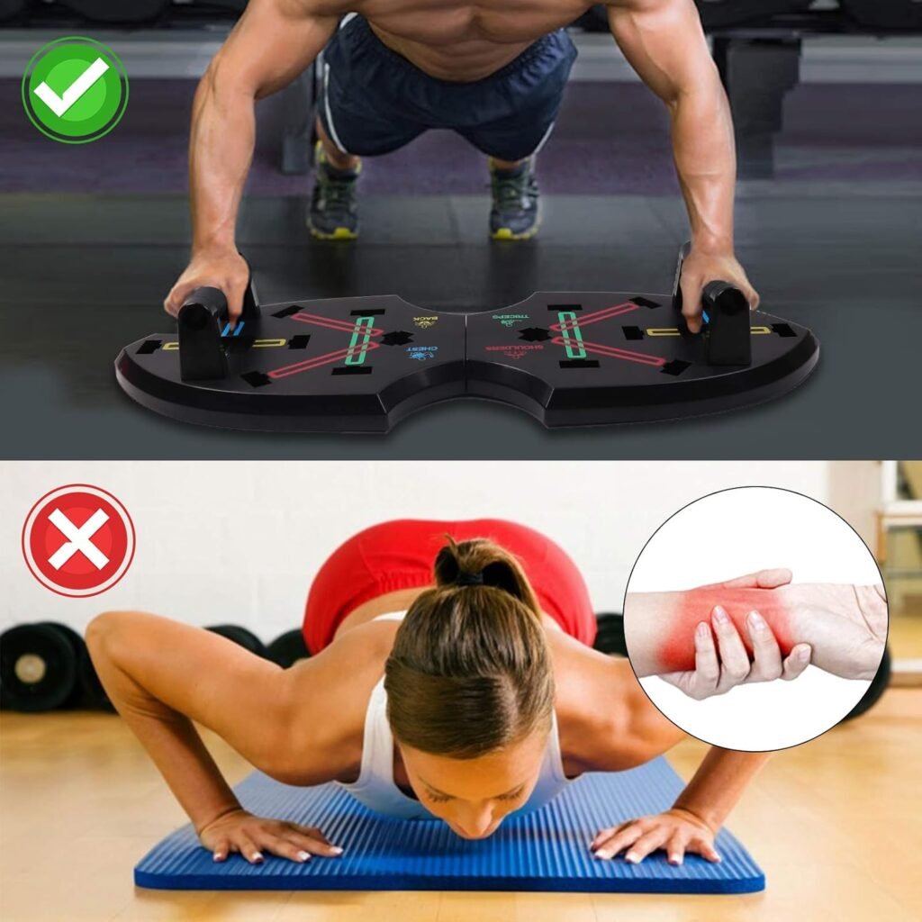 Push Up Board met Weerstandsband - Opvouwbaar 9-in-1 Fitnessapparaat voor Borst, Schouders, Rug en Triceps – Home Workout Frame
