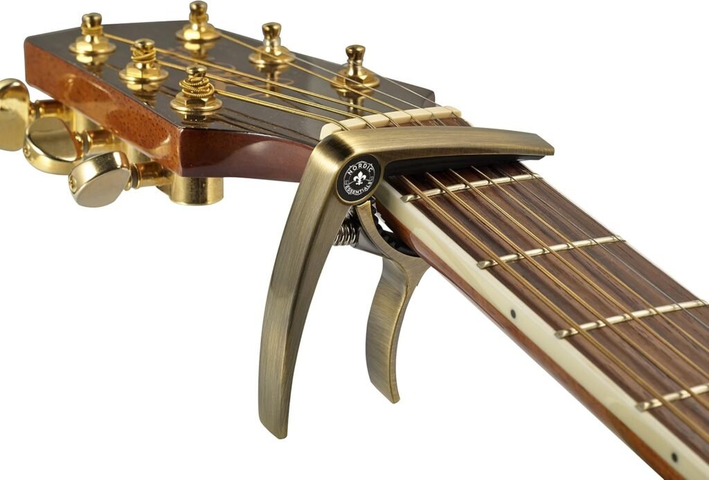 Capodaster van zinklegering voor akoestische gitaar, ukulele, banjo, mandoline en basgitaar voor 6- en 12-snarige instrumenten