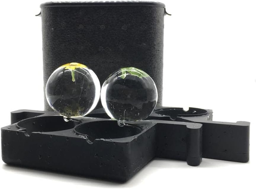 IJsballetjes maker crystal clear jumbo ijsballen whiskey ijsbal vorm bubble-free tray 2 stuks 2.36 inch cocktails en dranken