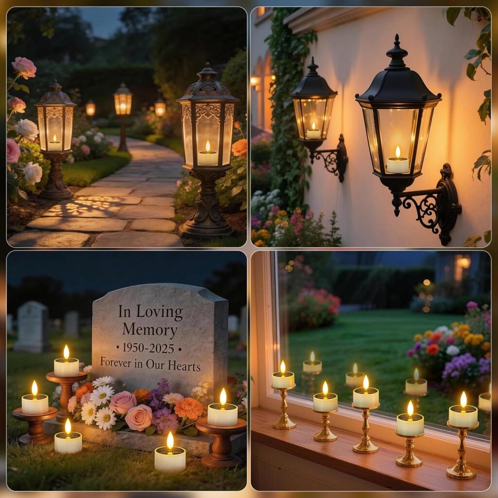 Solar LED waxinelichtjes set 12 stuks met warm flikkerend licht voor tuin en buitenverlichting