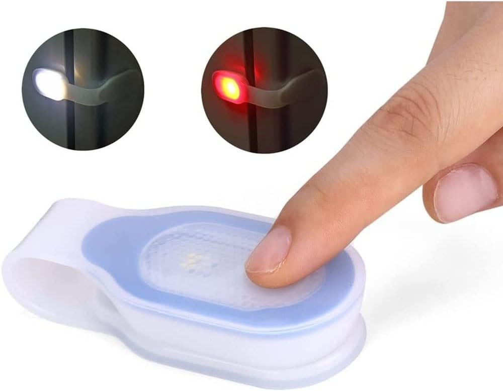 USB oplaadbaar clip-on nachtlampje met magnetische witte en blauwe LED verlichting