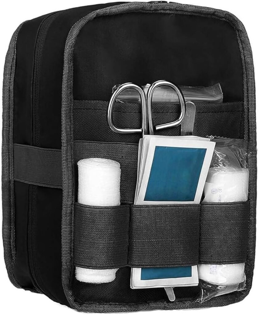 Mini EHBO-tas met Molle systeem van waterafstotend nylon - compacte tactische eerste hulp opbergtas voor hiking, kamperen en reizen