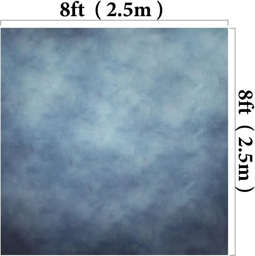 Blauwe fotografie achtergrond 2,5x2,5m met abstract retro design van microfiber voor portretfotografie en studiogebruik