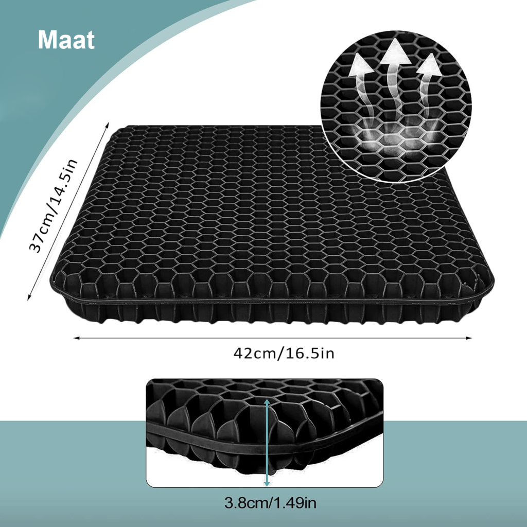 gel zitkussen honingraat ontwerp ademend antislip stoelkussen drukverlichting auto bureau rolstoel ergonomisch kussen