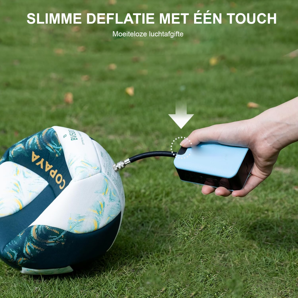 Elektrische ballenpomp met drukmeter voor voetbal en basketbal