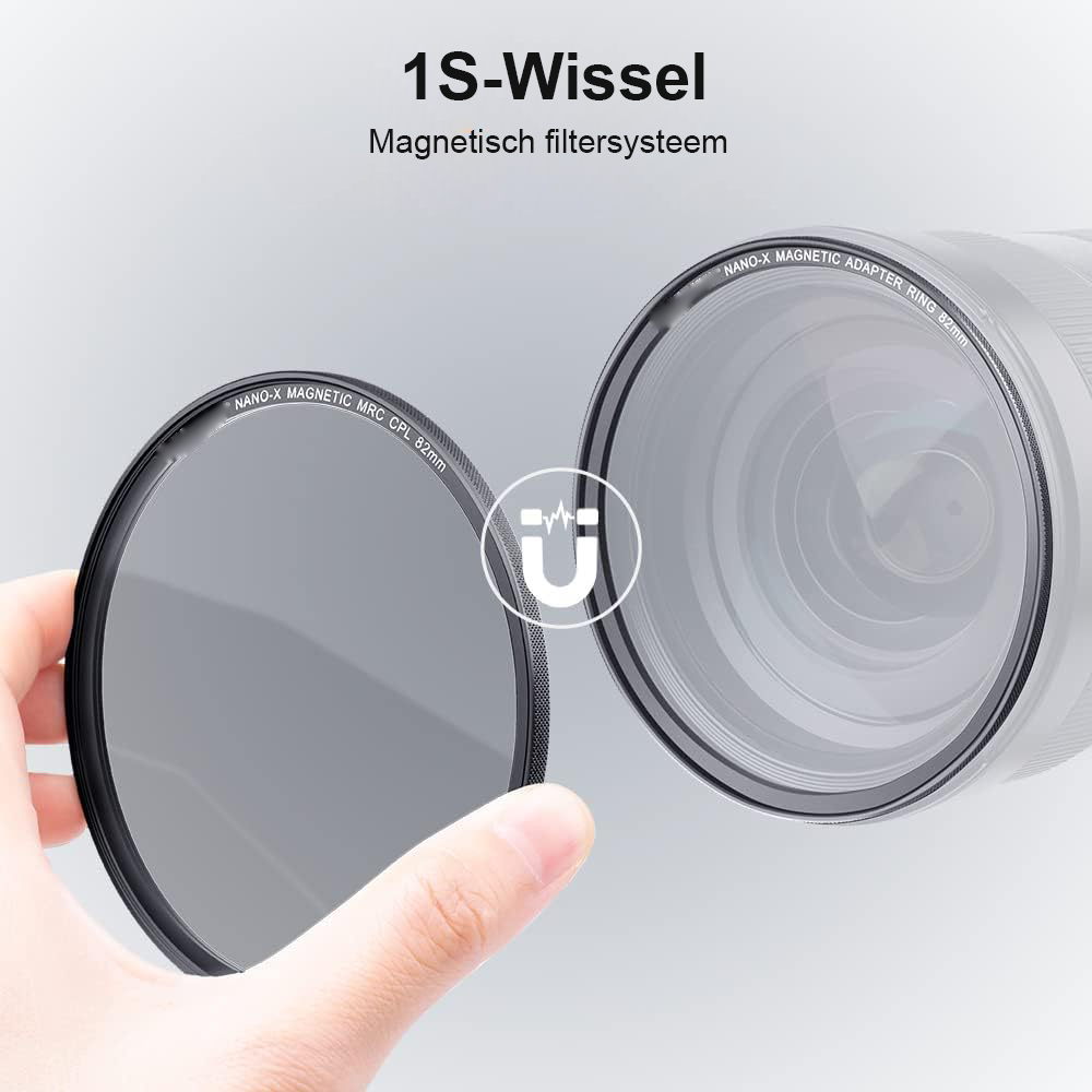 Magnetisch filter set 49mm met MCUV CPL en ND1000 filters, lensadapter en filtertas Nano-X Serie