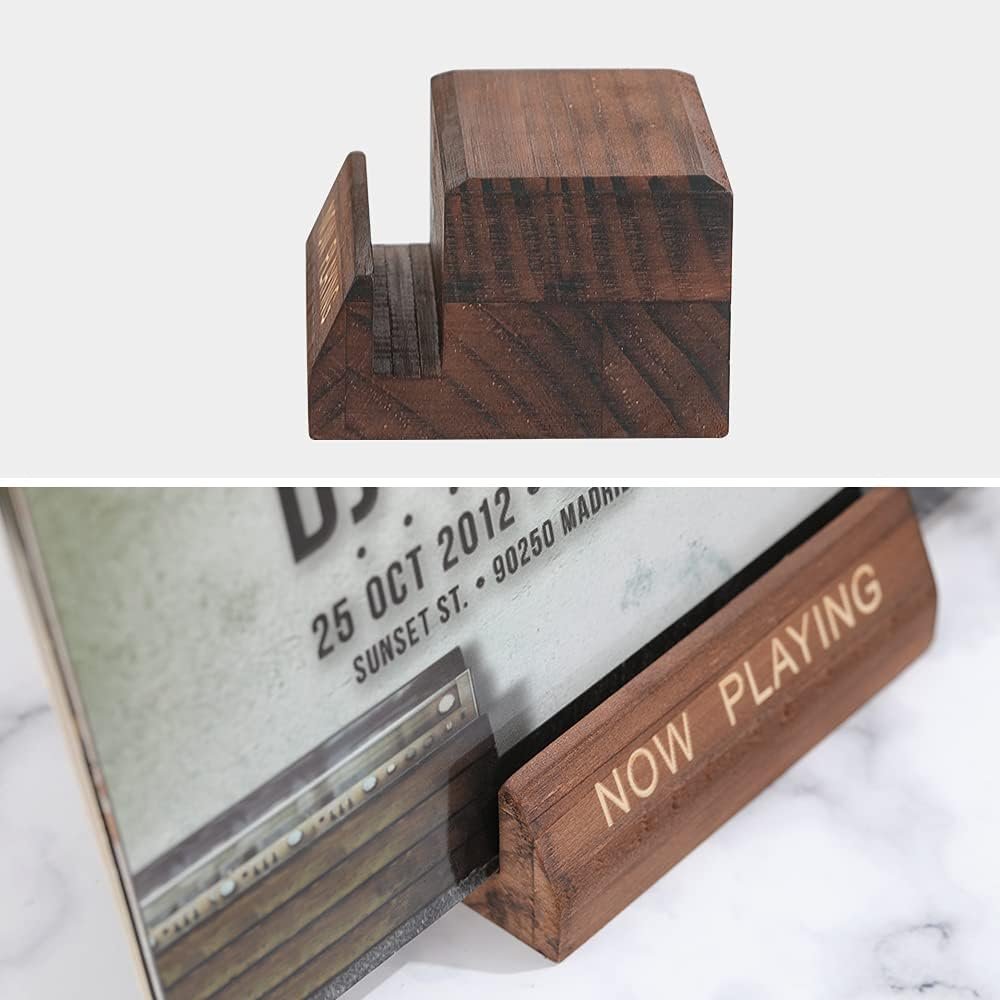 Vinyl platenhouder display - minimalistische LP en CD standaard - now playing albumhoes weergave - stijlvolle vinyl opbergstandaard