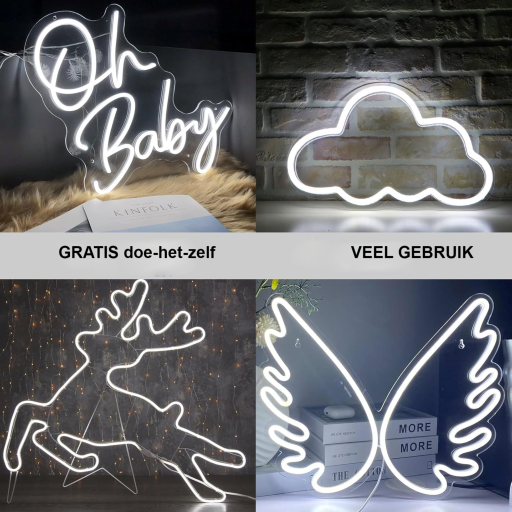 Dimbare neon LED strip 5 meter koud wit met flexibele siliconen lichtstrip voor binnen en buiten gebruik